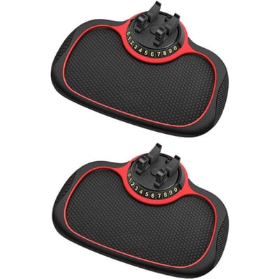 3 in 1 multifunctionele auto antislipmat autotelefoonhouder autokentekenplaathouder antislip dashboard telefoonhouder