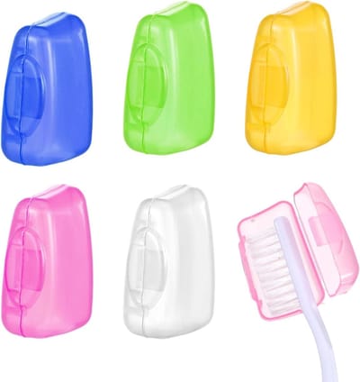 Tandenborstel Beschermhoes - Reis Tandenborstel - Hygiënisch Opbergen - Set van Vijf Stuks - 38 x 23 cm - Multicolor