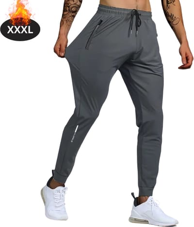 Livano Trainingsbroek Heren - Sportbroek - Trainingsbroek Lang - Trainingspak - Sportkleding - Donkergrijs - XXXL