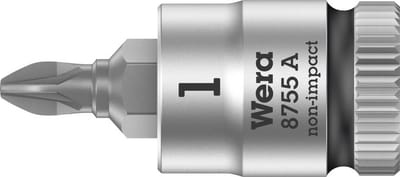 Wera 8755 A 05003353001 Kruiskop Pozidriv Dopsleutel-bitinzet PZ 1 1/4 (6.3 mm)
