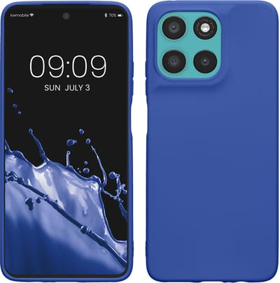 kwmobile telefoonhoesje geschikt voor Motorola Moto G57 Power / Moto G67 Power - Hoesje voor smartphone - Back cover in Baltisch blauw