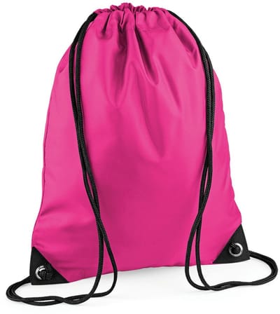 Gymtas - Rugzak - Rugtas kinderen - 12 liter - Zwemtas - Kinderrugzak - Drawstring bag - Met trekkoord - Sporttas - 45x34 cm - Roze - Jonyx