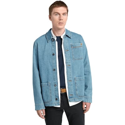 Timberland Refibra Denim Chore Jacket Original Indigo Taglia: L | Giacche di jeans Outlet | Uomo | Blu