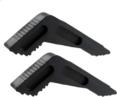 Hoge deurstopper - Deurwig - Deur openhouden - Niet-krassend rubber - 43 cm hoog - Zwart