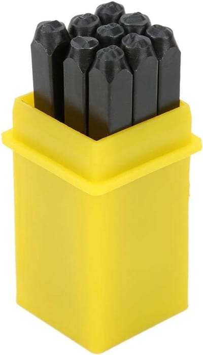Metaal Stempelset Cijfers - Metaalbewerking Gereedschap - Metaal Graveren - Gehard Koolstofstaal - 3mm Hoogte - Zilver