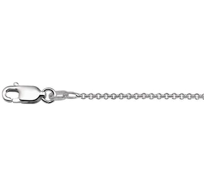 YO&NO - Ketting - Zilver -  Anker rond -  1,4 mm 41 + 4 cm - Sieraden vrouw - Gerhodineerd -  Zilver 925