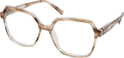 Leesbril Vista Bonita MIRA - Kleur Maple - Sterkte +4.50 - Moderne leesbril - Groot stevig montuur - Comfortabele pasvorm - Hoogwaardige leesglazen - Inclusief leuk brillenhoesje en poetsdoekje