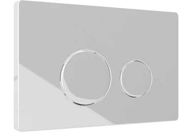 Bedieningsplaat WC - Spoelknop Plaat - Toilet Onderhoud - Dubbele Hoeveelheid Spoeltechniek - 212 x 141 mm - Wit