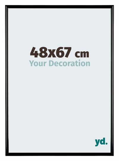 Your Decoration - Fotolijst 48x67 cm - Kunststof - Zwart Hoogglans - Bordeaux