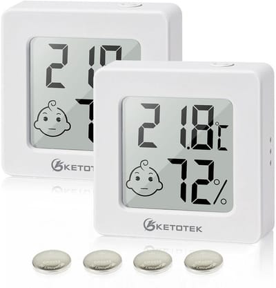 2x Digitale Hygrometer & Thermometer Binnen - Meet Nauwkeurig Luchtvochtigheid en Kamertemperatuur