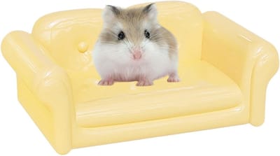 Hamsterbank Keramiek - Knaagdier Meubel - Koel Verblijf - Natuurlijk Koelend - 17.1x6.8x10.5cm - Wit