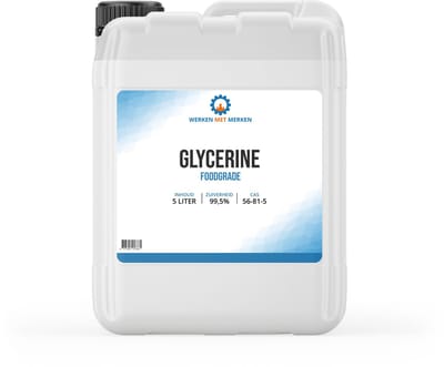 Glycerine Foodgrade 99,5% - Jerrycan, 5 liter - Glycerol - Vloeistof