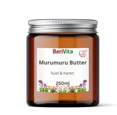 Murumuru Butter 250ml Glazen Pot - Pure, onbewerkte Muru Muru Boter - Koudgeperst - Huid & Haren