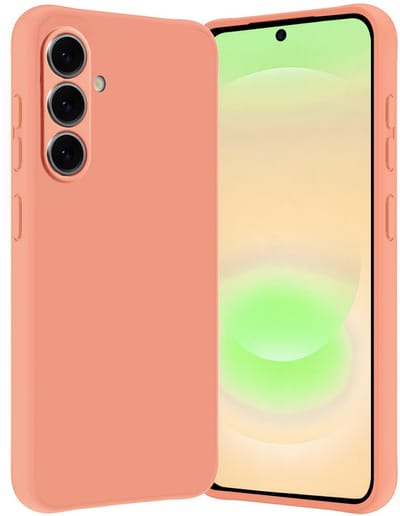 Hoes - Geschikt voor Samsung Galaxy A37 - Sterk & Shockproof - Hoesje Cover - Siliconen Case - Perzik