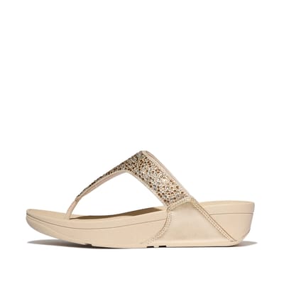 FitFlop FitFlop Lulu Crystal-Mix Metallic Toe-Post Sandals BRUIN - Maat 43