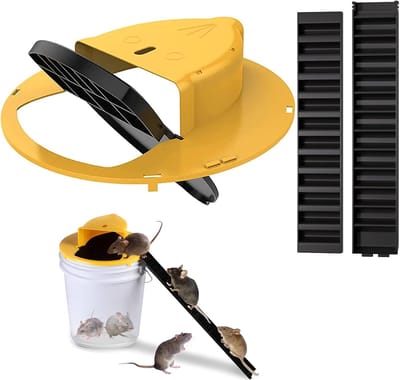 Daity 1-Pack - Muizenval - Muizenval met opklapbaar deksel - Herbruikbare emmer Muizenval - Muizenval voor binnen en buiten - Muizenvalgereedschap, - Muizenval met automatische reset