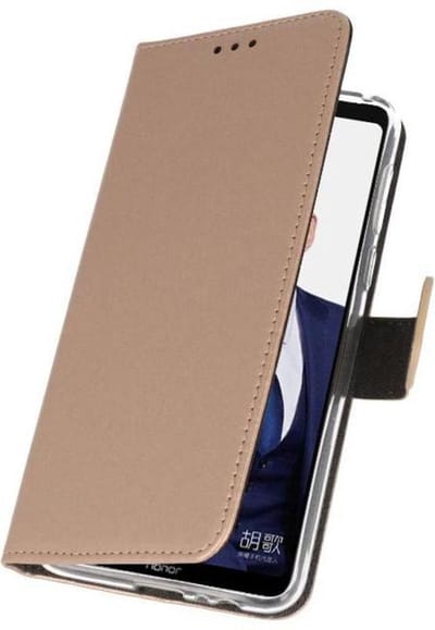 Booktype Telefoonhoesjes - Bookcase Hoesje - Wallet Case - Geschikt voor Huawei Note 10 - Goud