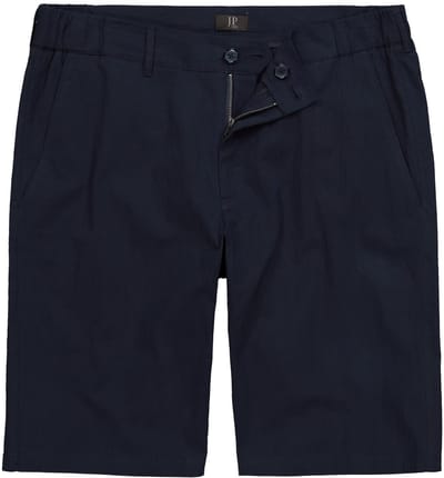 JP 1880 - Heren - Bermuda seersucker elastische tailleband rechte pasvorm - Navy blauw - Maat 70
