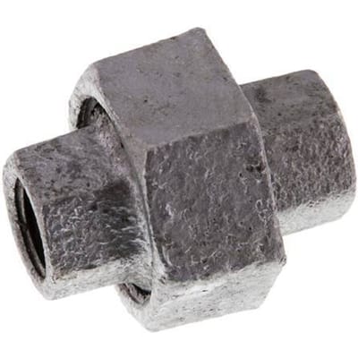 Rp 1/4'' Verzinkt Gietijzeren Borstnippel 3-delig met Conische afdichting 25 Bar