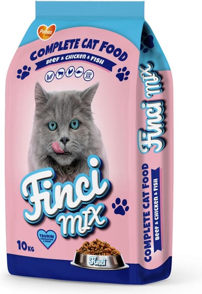 Pamax Finci mix - Kattenvoer voor volwassen katten - Kattenbrokken met rund, gevogelte & zalm smaak - Binnen en buitenkat - 10kg