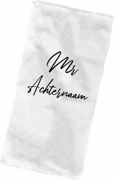 Strandlaken - Badlaken met print - Voor hem - Mr met achternaam