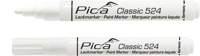 Pica 524/52-10 Lakmarker - Rond - Wit - 2-4mm (10st)