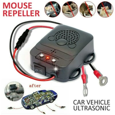 12V Auto Voertuig Beschermer Ultrasone Muizenverjager Rat Knaagdier Dieren Afschrikmiddel black
