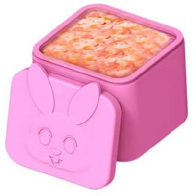 Anti-aanbak siliconen lunchbox voor kinderen sauscontainer met deksel lunchbox kleine accessoires ijsblokjesvorm