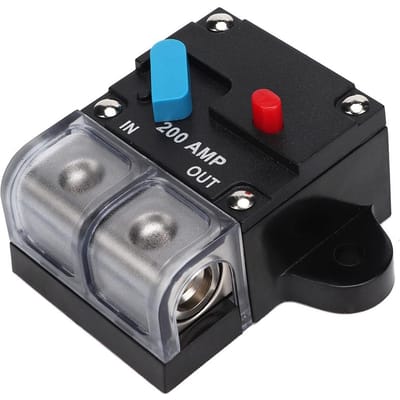 80A 300A Auto Resetbare Stroomonderbreker Zelfherstellende Zekering Handmatige Resetknop 200A gray