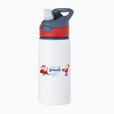 Hacebo® - Kerst there's snowbody like you waterfles met rietje rood - Kerstmis - Kerst beker - winter - kerst - christmas - kerst cadeau - water fles - 650ML