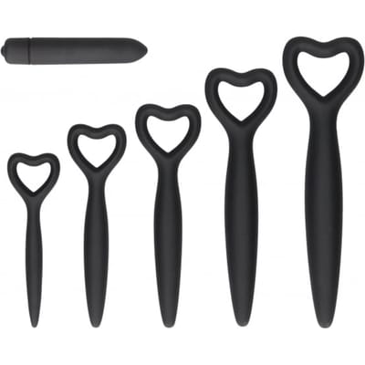 Hoogwaardige Siliconen vaginale dilatorset - zwart