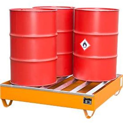 Profiellekbak type PW vlg. StawaR, voor 4 vaten, 230 l, 72 kg, oranje