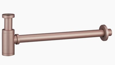 Ronde Design Sifon voor Wastafel - Roestvrij Staal Geborsteld Roségoud met Eenvoudige Reiniging