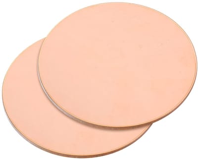 Ronde Koperplaten - Metalen Platen - Ambachtelijk Werk - Zuiver T2 Materiaal - 30mm Diameter 2mm Dik - Roodbruin