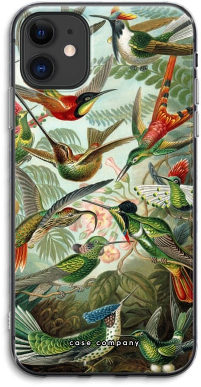Case Company® - Hoesje geschikt voor iPhone 11 hoesje - Haeckel Trochilidae - Soft Cover Telefoonhoesje - Bescherming aan alle Kanten en Schermrand