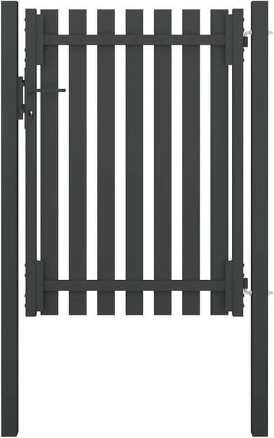 Tuinpoort Enkele Kamer - Hekpoort Metaal - Tuin Afschermen - Versterkt Buisframe - 1 x 1.7 m - Antraciet