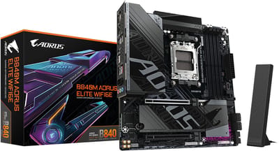GIGABYTE B840M AORUS ELITE WIFI6E Moederbord - AMD B840 - AMD AM5 - DDR5 RAM - Micro-ATX