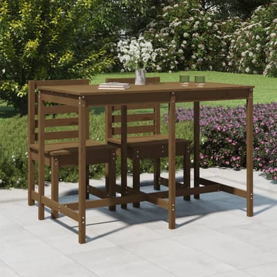 vidaXL - Tuintafel - 159,5x82,5x110 - cm - massief - grenenhout - honingbruin