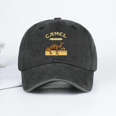 1-delige Baseballpet met Kamelenprint Klassieke Minimalistische Retro Stijl Ademende Zachte Stof Perfect Voor Werk En Dagelijks Gebruik Verstelbaar gray