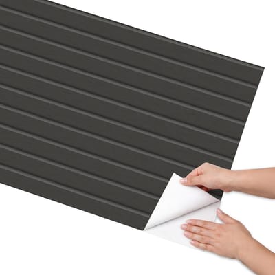 Coloray Meubel Wrap Folie - Zwart Meubelfolie - 65x130 cm - Decoratiefolie Zelfklevend Rechte strepen - Meubelfolie Zelfklevend - Minimalist Meubelfolie - Wrapfolie Keuken - Wanddecoratie - Texturen