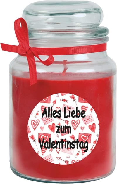 Grote Geurkaars in Bonbonglas met Deksel - Romantisch Valentijnscadeau voor Hem en Haar