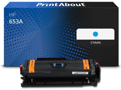 PrintAbout huismerk Toner 653A (CF321A) Cyaan Geschikt voor HP