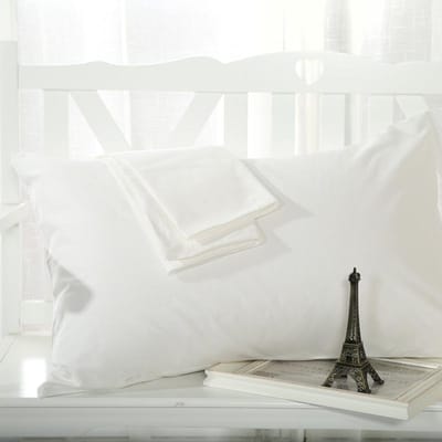 100% Katoen Hotel Kussensloop Effen Kleur Kussensloop 4874cm Kussensloop Huis Bed Beddengoed Ideaal voor Standaard Maat Graad A 48x74cm 2 pieces wit