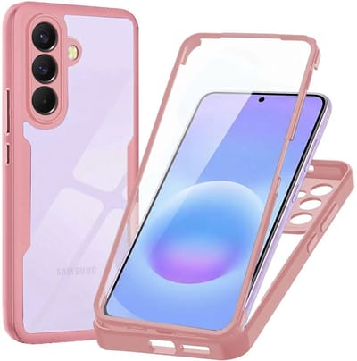Hoesje geschikt voor Samsung Galaxy A57 - Techsuit ColorVerse 360 Case met Screenprotector - Roze