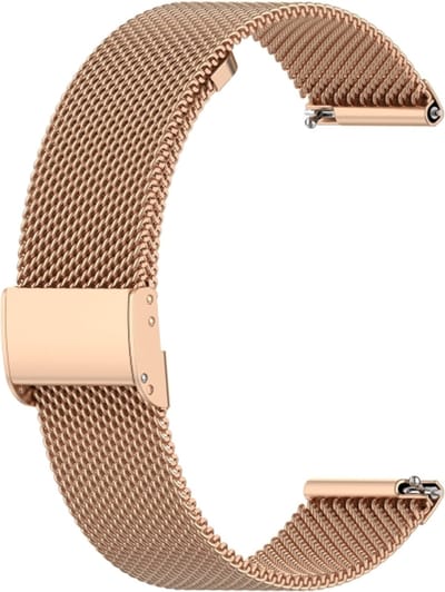 Milanees bandje - geschikt voor Samsung Galaxy Watch 7 / Watch FE / Watch 6 / Watch 6 Classic / Watch 5 / Watch 5 Pro / Watch 4 / Watch 4 Classic / Watch 3 41 mm / Active / Active 2 / Watch 42 mm - rosegoud