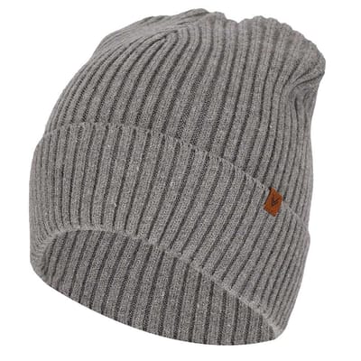 Sarlini - Muts heren - Ribbed - Midden Grijs - Effen - One Size