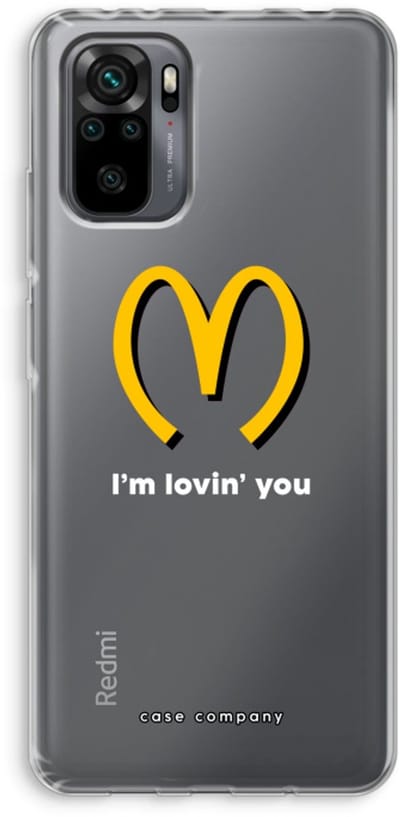 Case Company® - Hoesje geschikt voor Xiaomi Redmi Note 10 Pro hoesje - I'm lovin' you - Soft Cover Telefoonhoesje - Bescherming aan alle Kanten en Schermrand