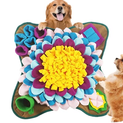 Ynkkvre – Voermat – antislip snuffelmat voor huisdieren – interactieve snuffeldeken voor honden, puppies, katten en konijnen – trainings- en stressverlichtingsmat, duurzaam en wasbaar