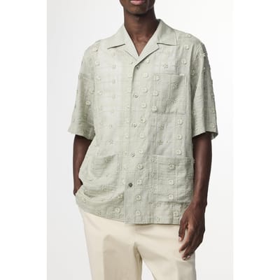 NN.07 Ben Ss Shirt 5026 Short Sleeve Sage Green Size: S | Casual Shirts Outlet | Heren | Groen