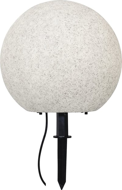 Star Trading buitendecoratie Steen, padlamp, globe, grijs, voor buitengebruik, 40 cm, E27, IP65